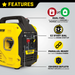 Champion 201183 1850W/2500W Generator Dual Fuel Gas Propane Inverter Low THD CO Shield New - Close-Up
