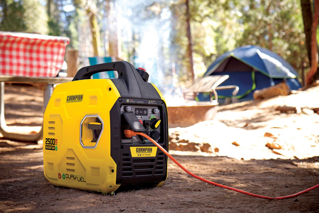 Champion 201183 1850W/2500W Generator Dual Fuel Gas Propane Inverter Low THD CO Shield New - Detail View
