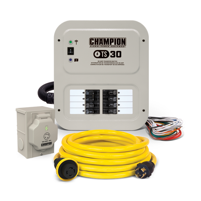 Champion 201192 Manual Transfer Switch 30 AMP CORD INLET BOX