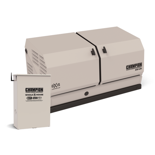 Champion 201222 22kW aXis Generator w/200A SE NEMA 3R WHOLE HOUSE aXis ATS