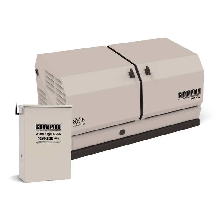 Champion 201222 22kW aXis Generator w/200A SE NEMA 3R WHOLE HOUSE aXis ATS