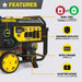 Champion 201281 7500W/9375W Generator Dual Fuel Gas Propane CO Shield Electric Start New - Dimensions