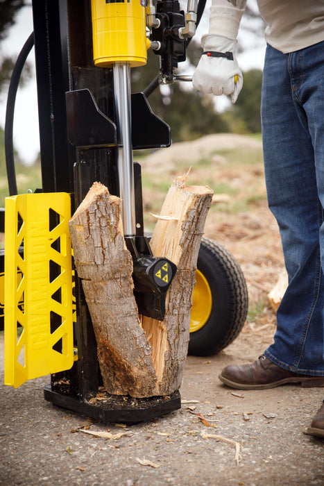 Champion 201312 27-Ton Log Splitter Horizontal/Vertical Full Beam Gas with Auto Return New - Side View