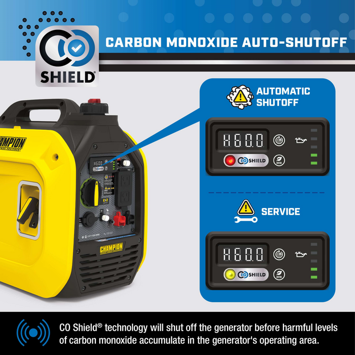 Champion 201317 1850W/2500W Generator Gas Inverter New - Close-Up