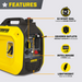 Champion 201317 1850W/2500W Generator Gas Inverter New - Dimensions