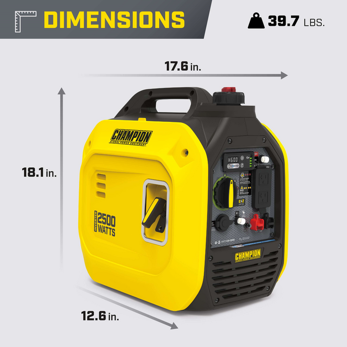 Champion 201317 1850W/2500W Generator Gas Inverter New - View 9