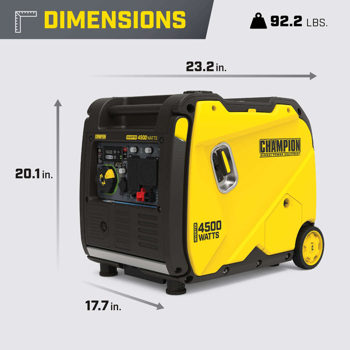 Champion 201318 3500W/4500W Generator Gas Inverter Low THD CO Shield New - Installation View