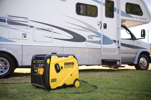 Champion 2001319 3500W/4500W Generator Dual Fuel Inverter Electric Start with CO Shield New - Side View