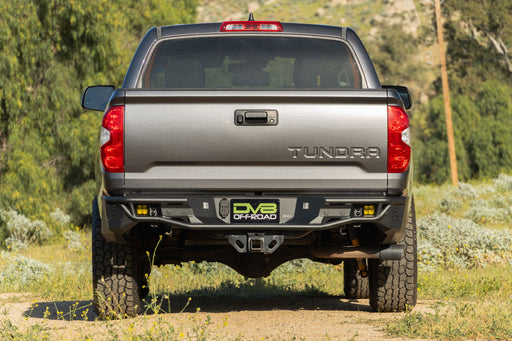 DV8 Offroad 2014-2021 Toyota Tundra Tube Rear Bumper – installed on vehicle, image 2 of 12