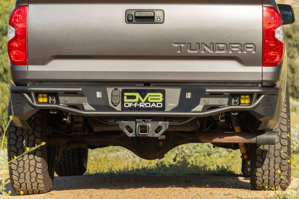 DV8 Offroad 2014-2021 Toyota Tundra Tube Rear Bumper – installed on vehicle, image 4 of 12
