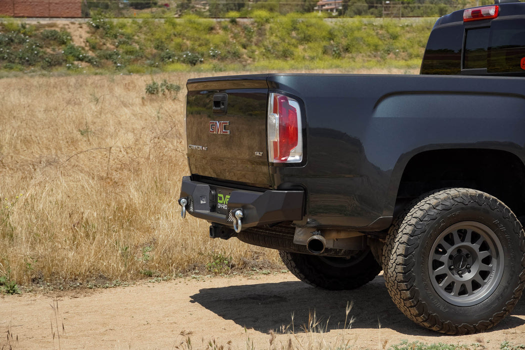 DV8 Offroad 2015-2022 Chevy Colorado & GMC Canyon MTO Rear Bumper – installed on vehicle, image 4 of 12