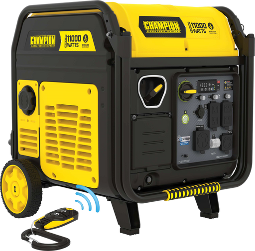 Champion 201407 9000W/11000W Generator Gas Inverter 50 Amp Low THD CO Shield Remote Start New