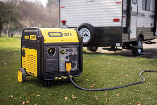 Champion 201407 9000W/11000W Generator Gas Inverter 50 Amp Low THD CO Shield Remote Start New - Side View