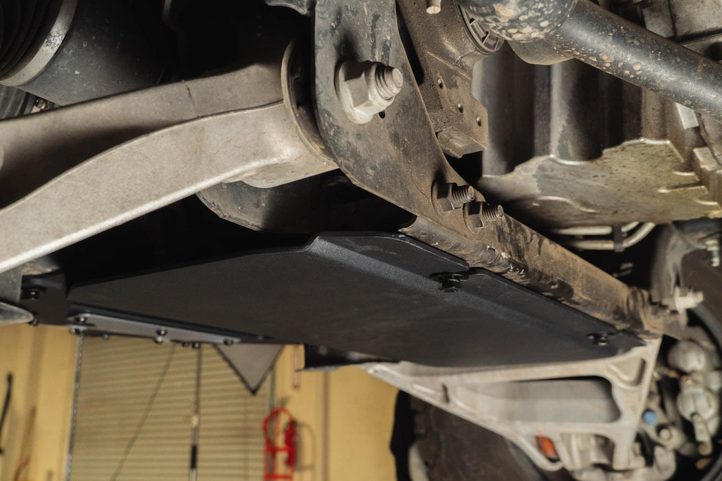 DV8 Offroad 2015-2020 Ford F-150 & Raptor Front Differential Skid Plate – installed on vehicle, image 8 of 13