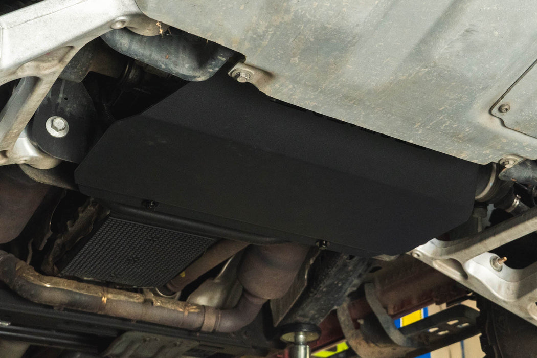 DV8 Offroad 2015-2020 Ford F-150 & Raptor Front Differential Skid Plate – installed on vehicle, image 10 of 13