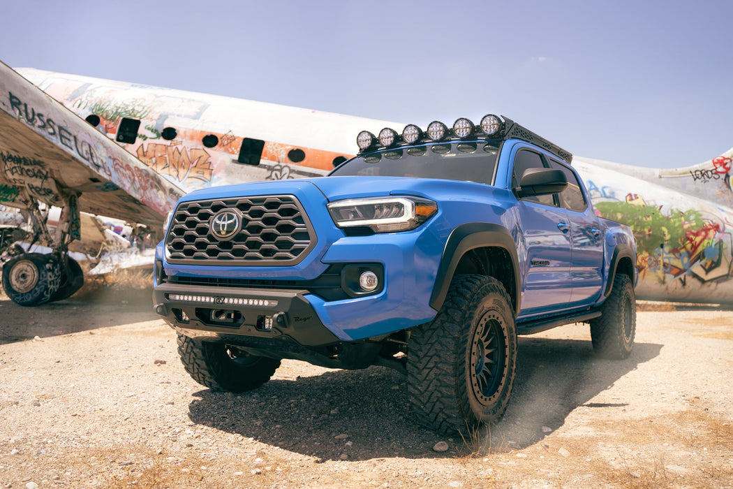 Rago Fabrication 2016-2023 Toyota Tacoma Center Mount Winch Front Bumper – on the trail, image 8 of 12