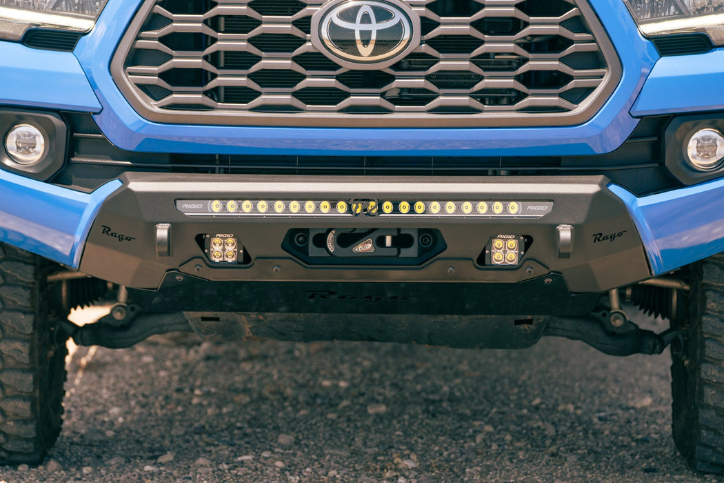 Rago Fabrication 2016-2023 Toyota Tacoma Center Mount Winch Front Bumper – on the trail, image 9 of 12