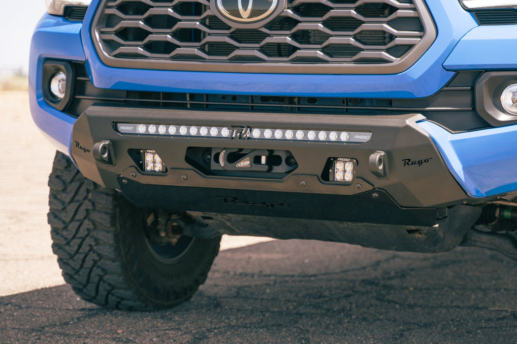 Rago Fabrication 2016-2023 Toyota Tacoma Center Mount Winch Front Bumper – on the trail, image 10 of 12