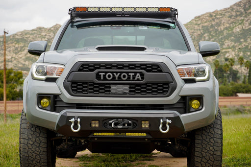 DV8 Offroad 2016-2023 Toyota Tacoma Centric Winch Front Bumper – installed on vehicle, image 2 of 12