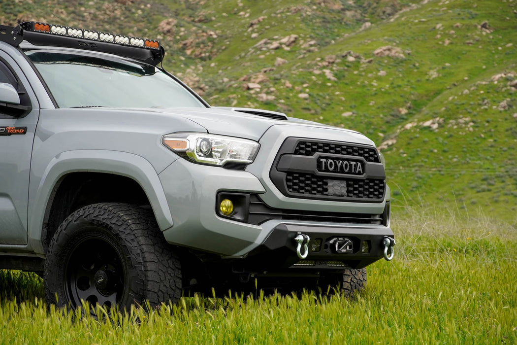 DV8 Offroad 2016-2023 Toyota Tacoma Centric Winch Front Bumper – installed on vehicle, image 6 of 12
