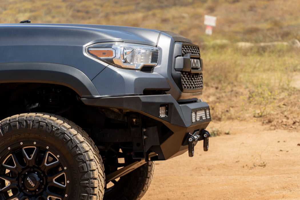 DV8 Offroad 2016-2023 Toyota Tacoma MTO Series Winch Front Bumper – installed on vehicle, image 5 of 19