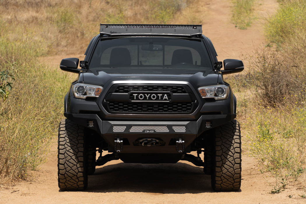 DV8 Offroad 2016-2023 Toyota Tacoma MTO Series Winch Front Bumper – installed on vehicle, image 6 of 19