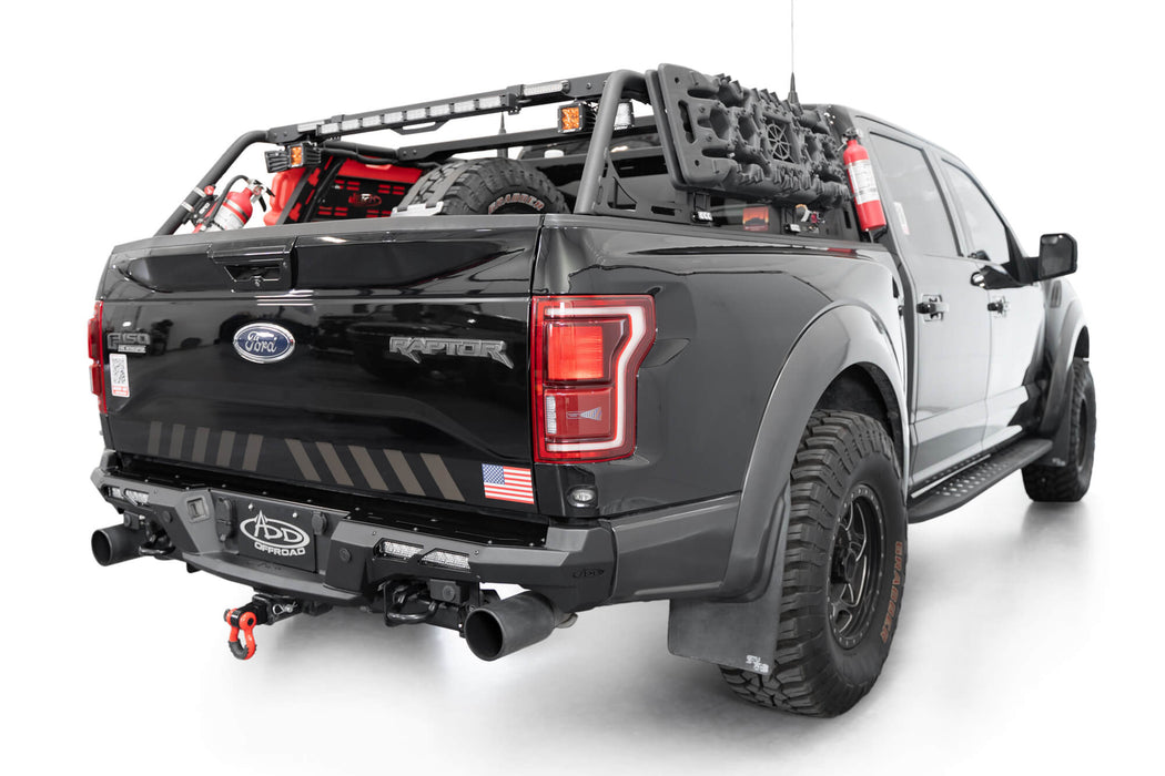 Addictive Desert Designs 2017-2020 Ford F-150 Raptor Phantom Rear Bumper – installed on vehicle, image 4 of 14