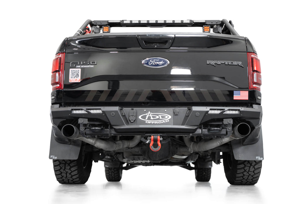 Addictive Desert Designs 2017-2020 Ford F-150 Raptor Phantom Rear Bumper – installed on vehicle, image 5 of 14