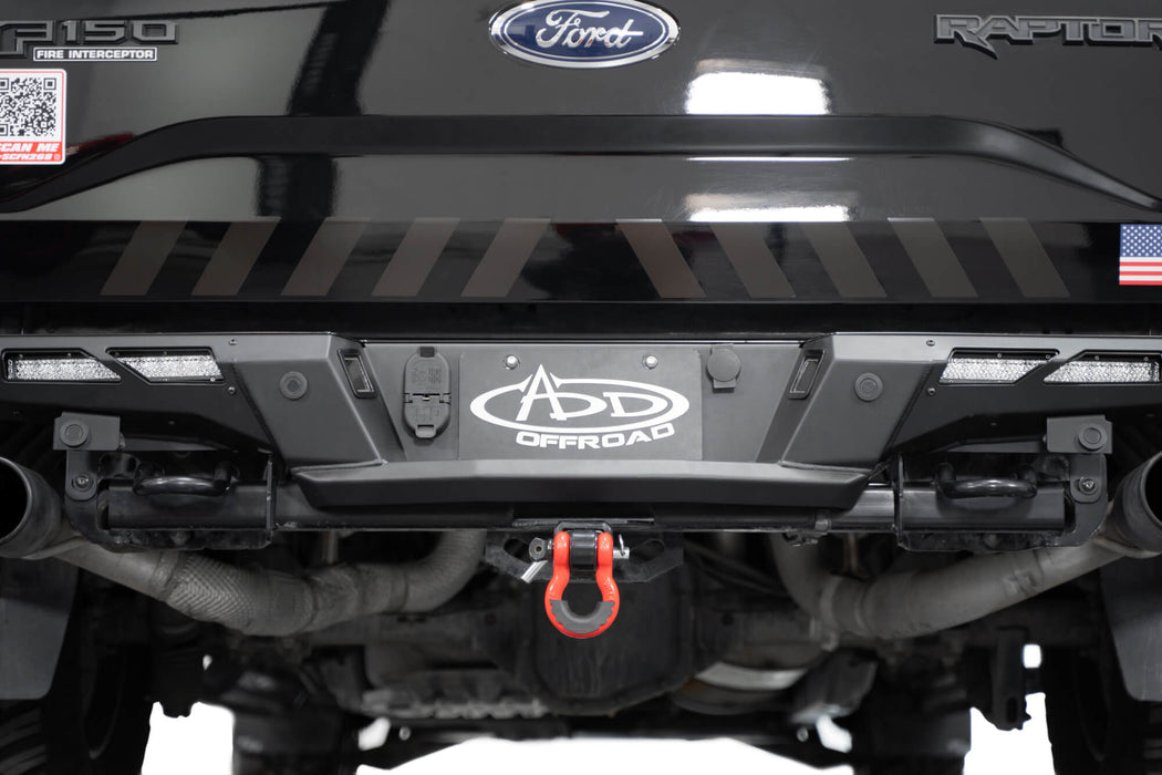 Addictive Desert Designs 2017-2020 Ford F-150 Raptor Phantom Rear Bumper – installed on vehicle, image 6 of 14