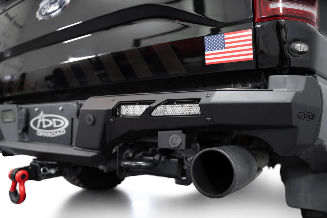 Addictive Desert Designs 2017-2020 Ford F-150 Raptor Phantom Rear Bumper – installed on vehicle, image 8 of 14