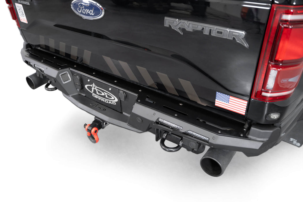 Addictive Desert Designs 2017-2020 Ford F-150 Raptor Phantom Rear Bumper – installed on vehicle, image 10 of 14