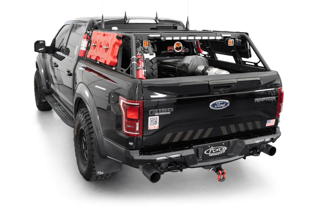 Addictive Desert Designs 2017-2020 Ford F-150 Raptor Phantom Rear Bumper – installed on vehicle, image 12 of 14