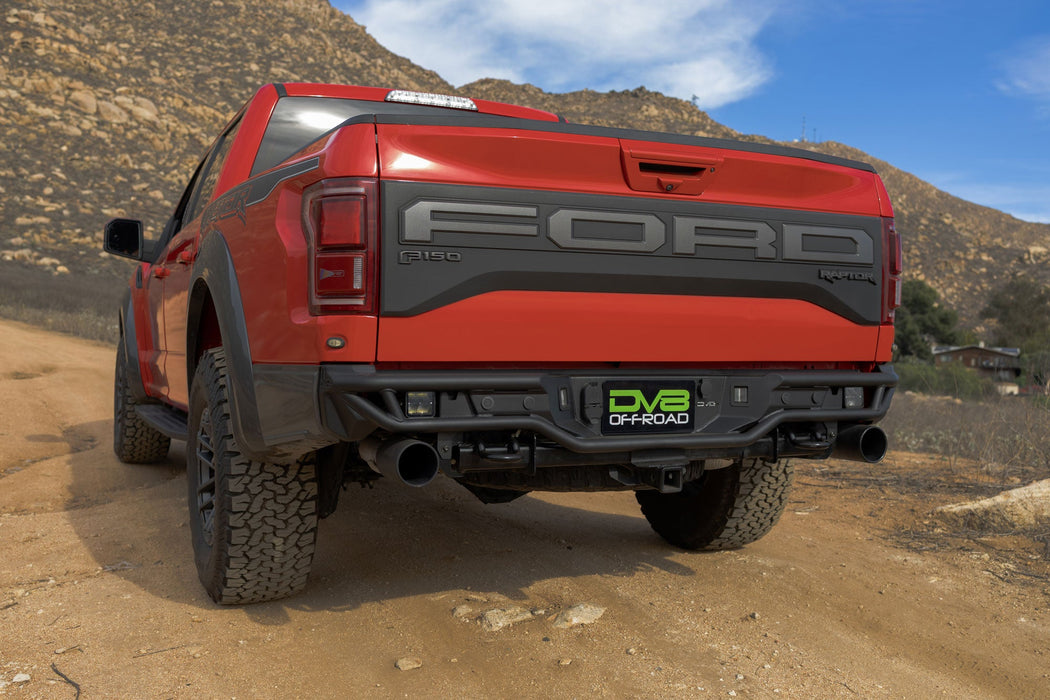 DV8 Offroad 2017-2020 Ford F-150 Raptor Tube Rear Bumper – installed on vehicle, image 9 of 19