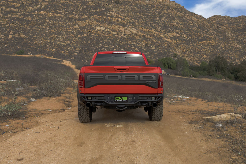 DV8 Offroad 2017-2020 Ford F-150 Raptor Tube Rear Bumper – installed on vehicle, image 10 of 19