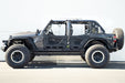 DV8 Offroad 2018-2026 Jeep Wrangler JL 4-Door Rock Skins – installed on vehicle, image 4 of 16