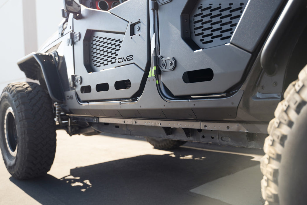DV8 Offroad 2018-2026 Jeep Wrangler JL 4-Door Rock Skins – installed on vehicle, image 8 of 16