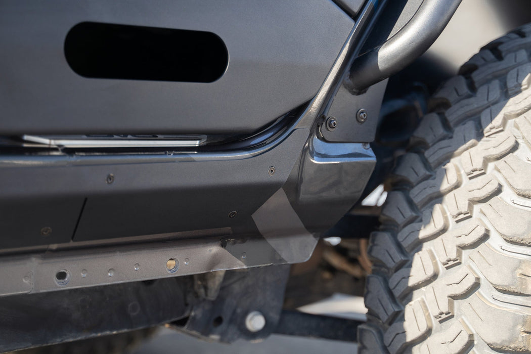 DV8 Offroad 2018-2026 Jeep Wrangler JL 4-Door Rock Skins – installed on vehicle, image 10 of 16