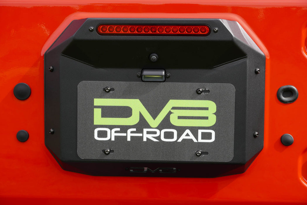 DV8 Offroad 2018-2026 Jeep Wrangler JL Spare Tire Delete – installed on vehicle, image 3 of 12