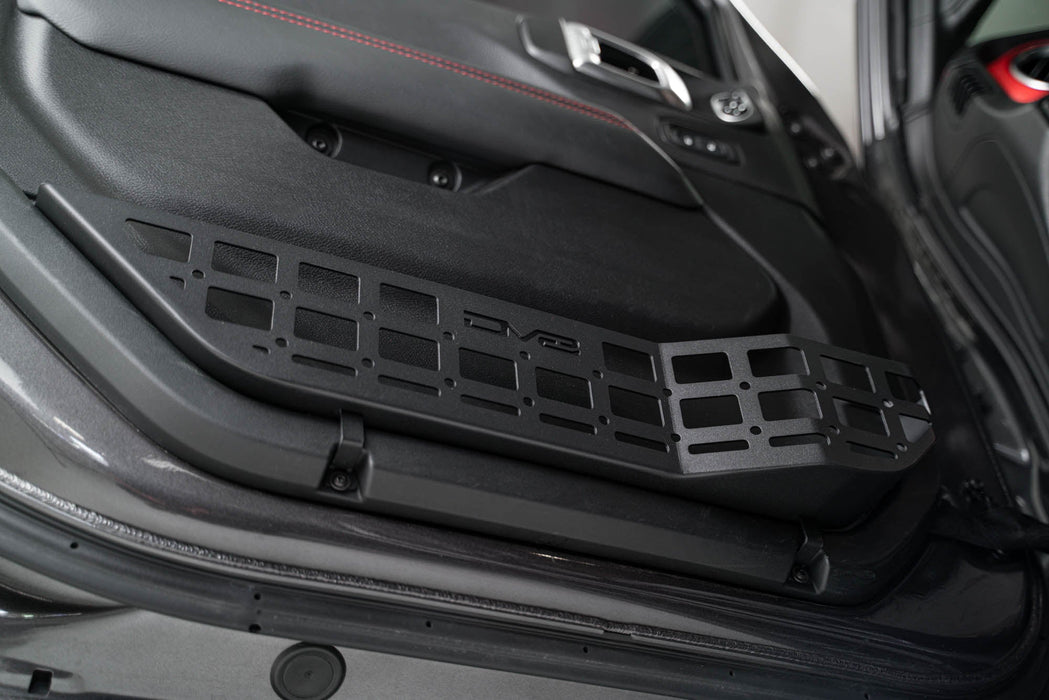 DV8 Offroad 2018-2026 Jeep Wrangler JL & Gladiator JT Front Door Pocket Molle Panels – installed on vehicle, image 8 of 12