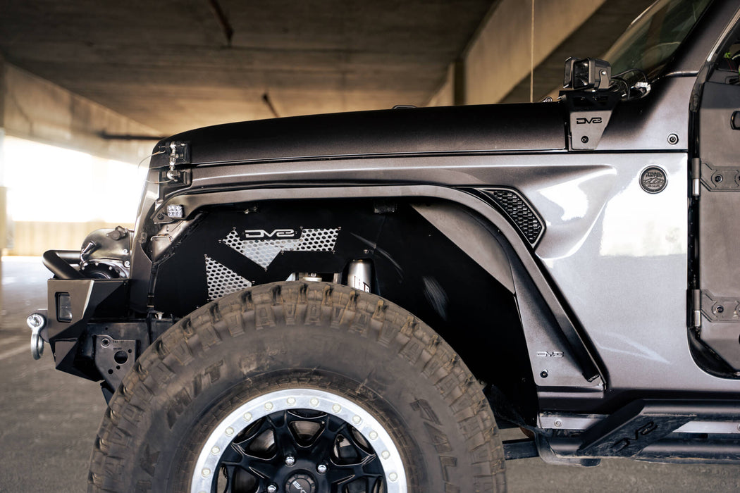 DV8 Offroad 2018-2026 Jeep Wrangler JL Slim Fender Flares – installed on vehicle, image 10 of 20