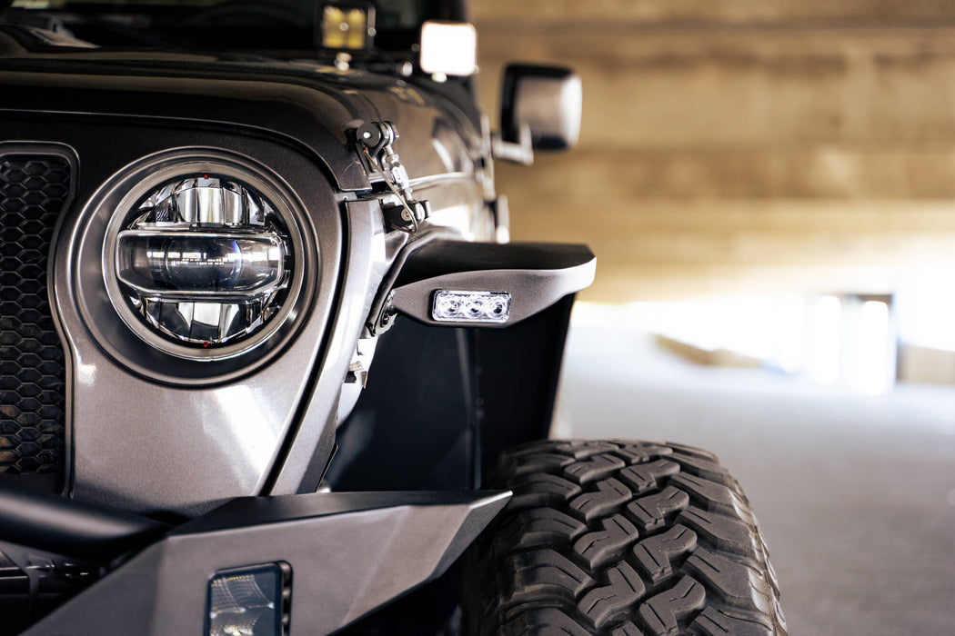 DV8 Offroad 2018-2026 Jeep Wrangler JL Slim Fender Flares – installed on vehicle, image 6 of 20