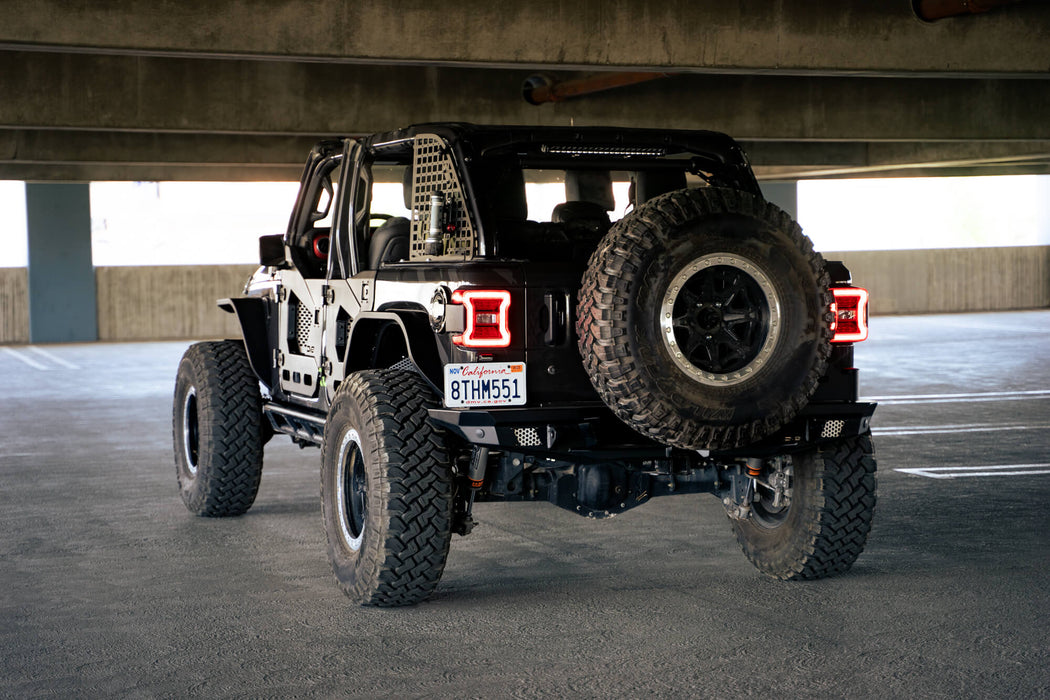 DV8 Offroad 2018-2026 Jeep Wrangler JL Slim Fender Flares – installed on vehicle, image 8 of 20