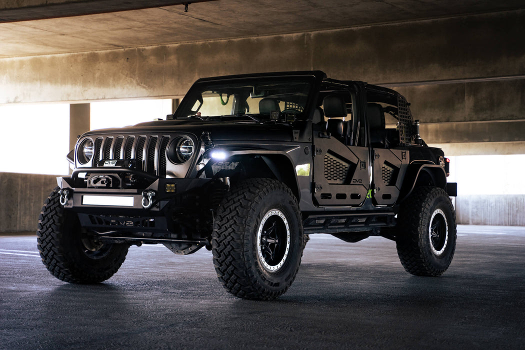 DV8 Offroad 2018-2026 Jeep Wrangler JL Slim Fender Flares – installed on vehicle, image 3 of 20
