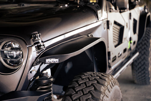 DV8 Offroad 2018-2026 Jeep Wrangler JL Slim Fender Flares – installed on vehicle, image 2 of 20