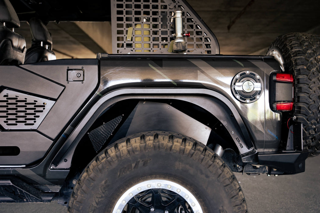 DV8 Offroad 2018-2026 Jeep Wrangler JL Slim Fender Flares – installed on vehicle, image 11 of 20