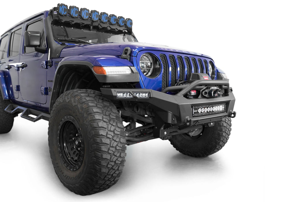 Addictive Desert Designs 2018-2026 Jeep JL/JT Phantom Winch Front Bumper – installed on vehicle, image 1 of 14