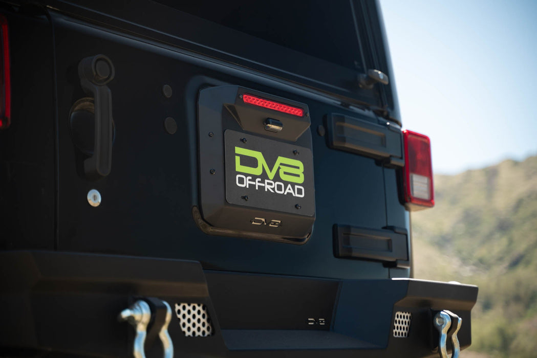 DV8 Offroad 2007-2018 Jeep Wrangler JK Spare Tire Delete – installed on vehicle, image 6 of 12