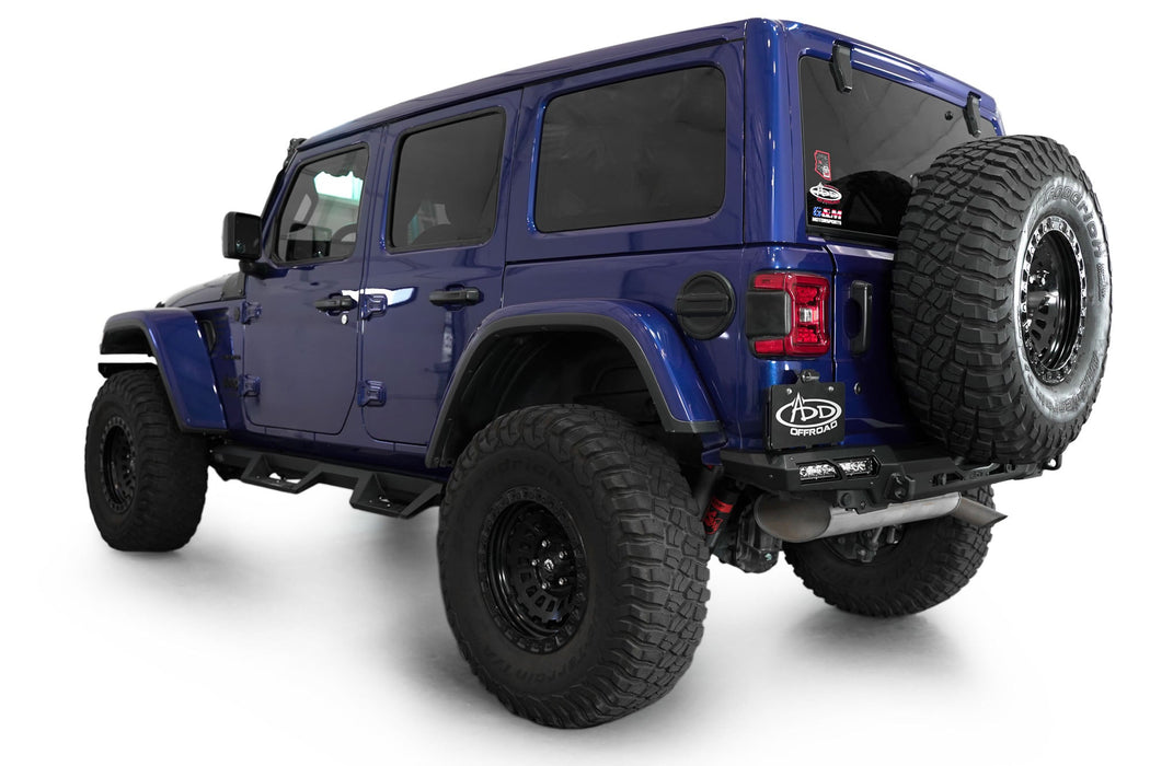 Addictive Desert Designs 2018-2026 Jeep Wrangler JL Phantom Rear Bumper – installed on vehicle, image 3 of 9