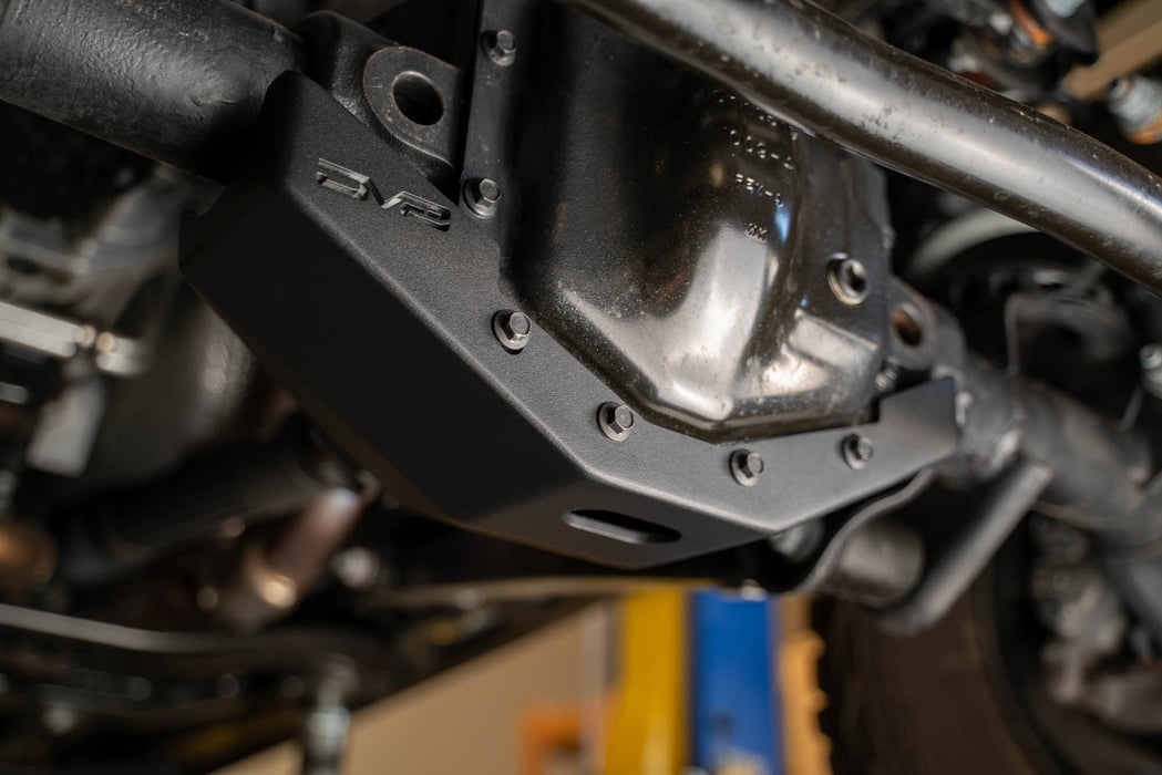 DV8 2018-2026 Jeep Wrangler JL & Gladiator JT Dana 44 Front Differential Skid Plate – installed on vehicle, image 11 of 14