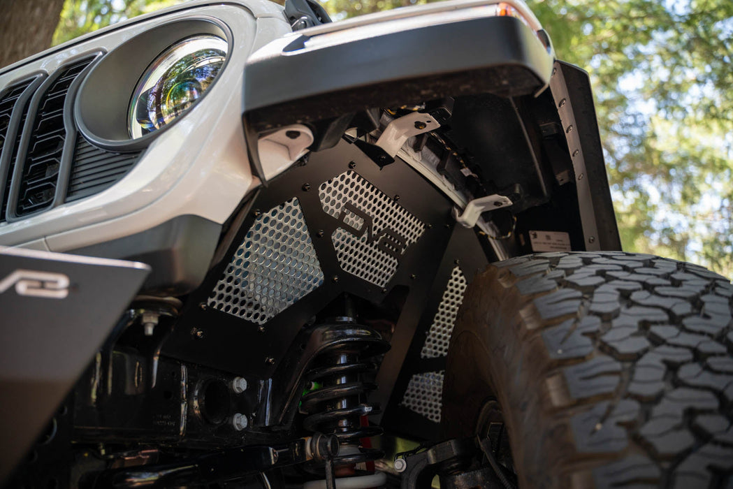 DV8 Offroad 2018-2025 Jeep Wrangler JL & Gladiator JT Front Inner Fenders – installed on vehicle, image 15 of 20